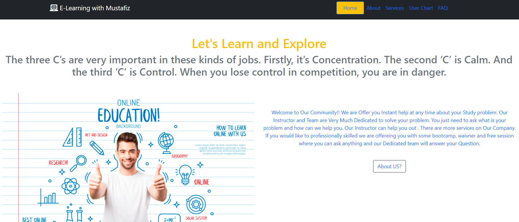 E-Learn with Mustafiz project screenshot